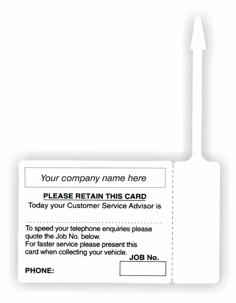 Service Card with Tear-Off Tag (Packs of 1000)